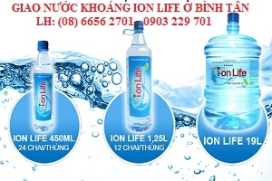 Nhận giao nước khoáng Ion life ở Quận Bình Tân
